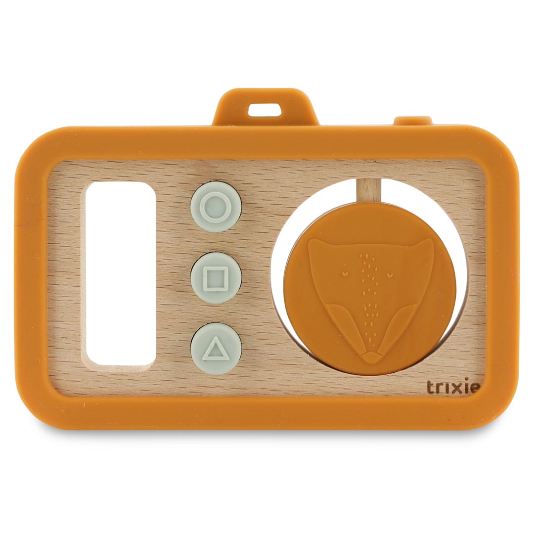 Cámara de silicona y madera para bebés - Mr. Fox